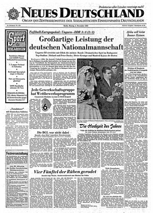 Neues Deutschland Online-Archiv vom 04.11.1963