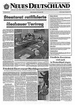 Neues Deutschland Online-Archiv vom 12.11.1963