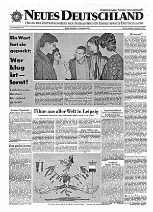Neues Deutschland Online-Archiv vom 17.11.1963