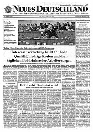 Neues Deutschland Online-Archiv vom 22.11.1963