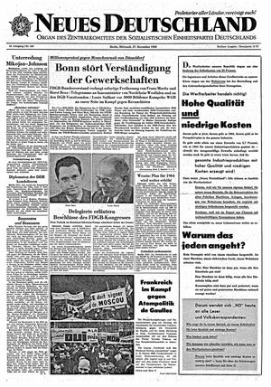 Neues Deutschland Online-Archiv vom 27.11.1963