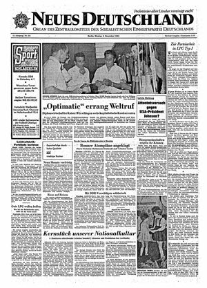 Neues Deutschland Online-Archiv vom 02.12.1963