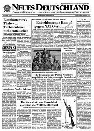 Neues Deutschland Online-Archiv on Dec 4, 1963