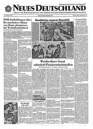 Neues Deutschland Online-Archiv vom 08.12.1963