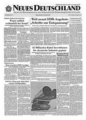 Neues Deutschland Online-Archiv vom 10.12.1963