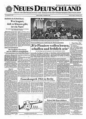 Neues Deutschland Online-Archiv vom 13.12.1963