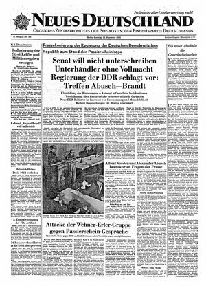 Neues Deutschland Online-Archiv vom 15.12.1963
