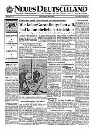 Neues Deutschland Online-Archiv vom 16.12.1963