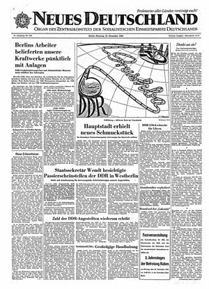 Neues Deutschland Online-Archiv vom 24.12.1963