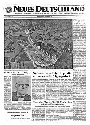 Neues Deutschland Online-Archiv vom 25.12.1963