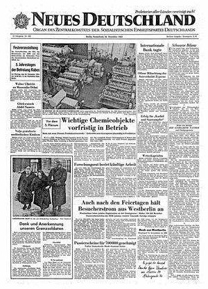 Neues Deutschland Online-Archiv vom 28.12.1963