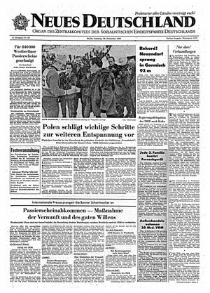 Neues Deutschland Online-Archiv vom 29.12.1963