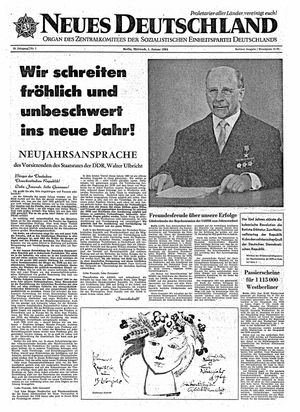 Neues Deutschland Online-Archiv vom 01.01.1964