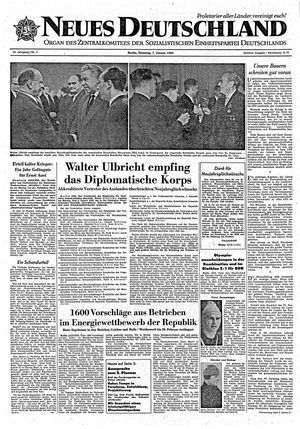 Neues Deutschland Online-Archiv vom 07.01.1964