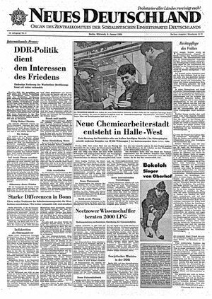 Neues Deutschland Online-Archiv vom 08.01.1964
