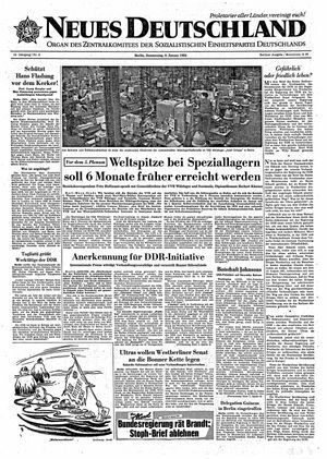 Neues Deutschland Online-Archiv vom 09.01.1964