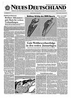 Neues Deutschland Online-Archiv vom 10.01.1964