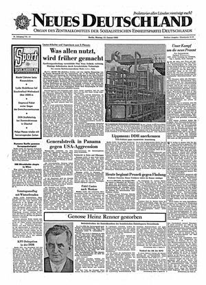 Neues Deutschland Online-Archiv vom 13.01.1964
