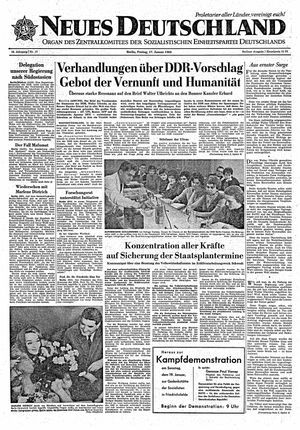 Neues Deutschland Online-Archiv vom 17.01.1964