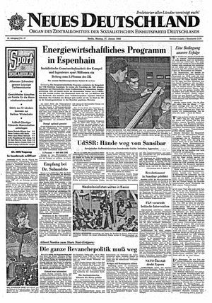 Neues Deutschland Online-Archiv vom 27.01.1964