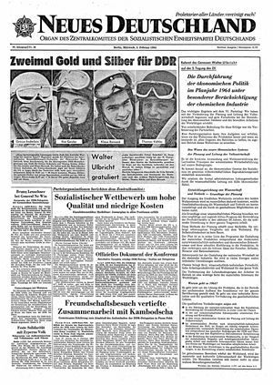 Neues Deutschland Online-Archiv vom 05.02.1964