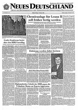 Neues Deutschland Online-Archiv vom 07.02.1964