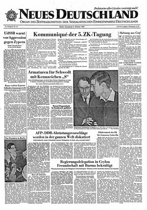 Neues Deutschland Online-Archiv vom 08.02.1964