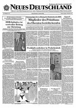 Neues Deutschland Online-Archiv vom 11.02.1964