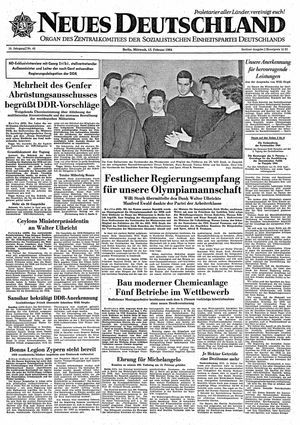 Neues Deutschland Online-Archiv vom 12.02.1964