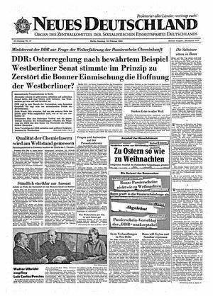 Neues Deutschland Online-Archiv vom 16.02.1964