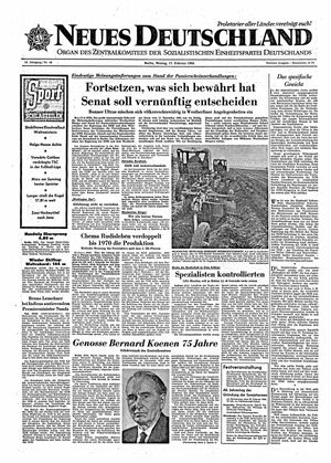 Neues Deutschland Online-Archiv vom 17.02.1964