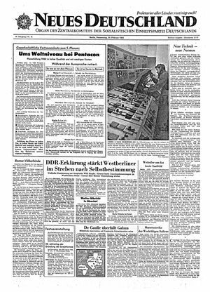 Neues Deutschland Online-Archiv vom 20.02.1964