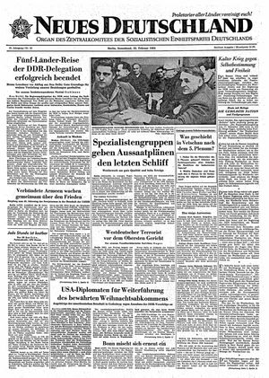 Neues Deutschland Online-Archiv vom 22.02.1964