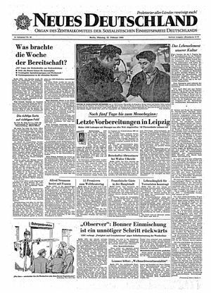Neues Deutschland Online-Archiv vom 25.02.1964