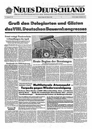 Neues Deutschland Online-Archiv vom 28.02.1964