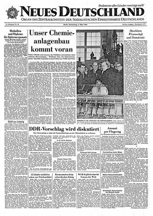 Neues Deutschland Online-Archiv vom 05.03.1964