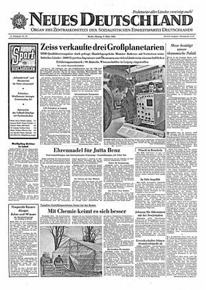 Neues Deutschland Online-Archiv vom 09.03.1964
