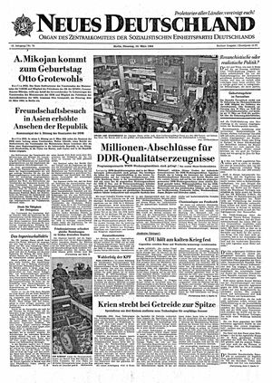 Neues Deutschland Online-Archiv vom 10.03.1964