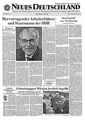 Neues Deutschland Online-Archiv vom 11.03.1964