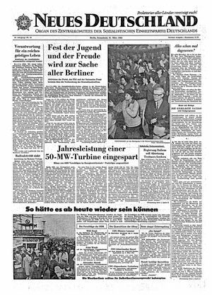 Neues Deutschland Online-Archiv vom 21.03.1964