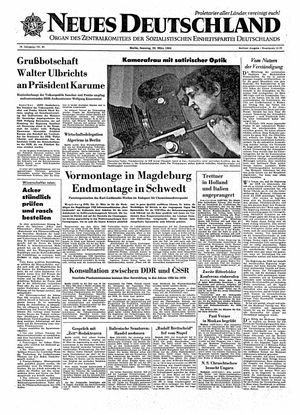 Neues Deutschland Online-Archiv vom 22.03.1964