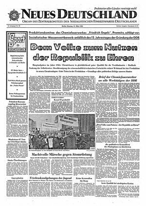 Neues Deutschland Online-Archiv vom 31.03.1964