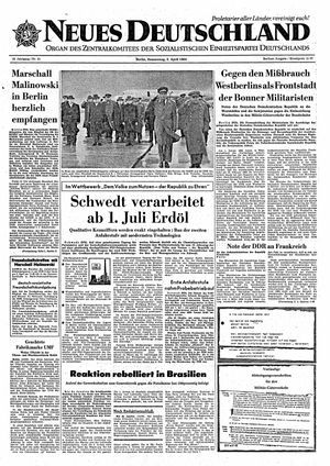 Neues Deutschland Online-Archiv vom 02.04.1964