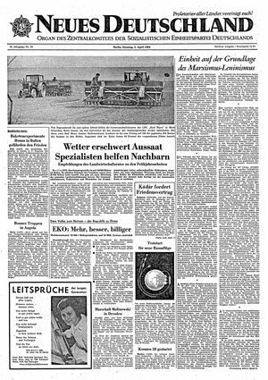 Neues Deutschland Online-Archiv on Apr 5, 1964