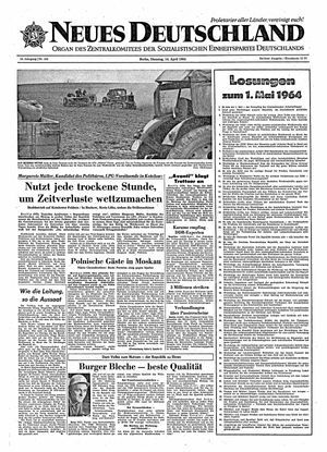 Neues Deutschland Online-Archiv vom 14.04.1964