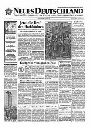 Neues Deutschland Online-Archiv vom 20.04.1964