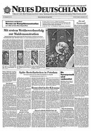 Neues Deutschland Online-Archiv vom 29.04.1964
