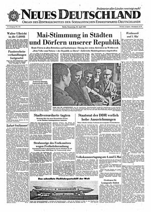 Neues Deutschland Online-Archiv vom 30.04.1964