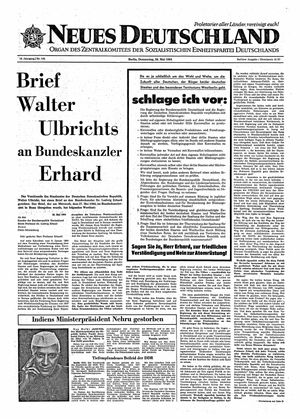 Neues Deutschland Online-Archiv vom 28.05.1964