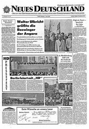 Neues Deutschland Online-Archiv vom 07.06.1964